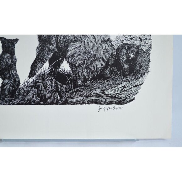 1981 Joe Kuefler Bears Black White Print 14 x 11" - Picture 2 of 3